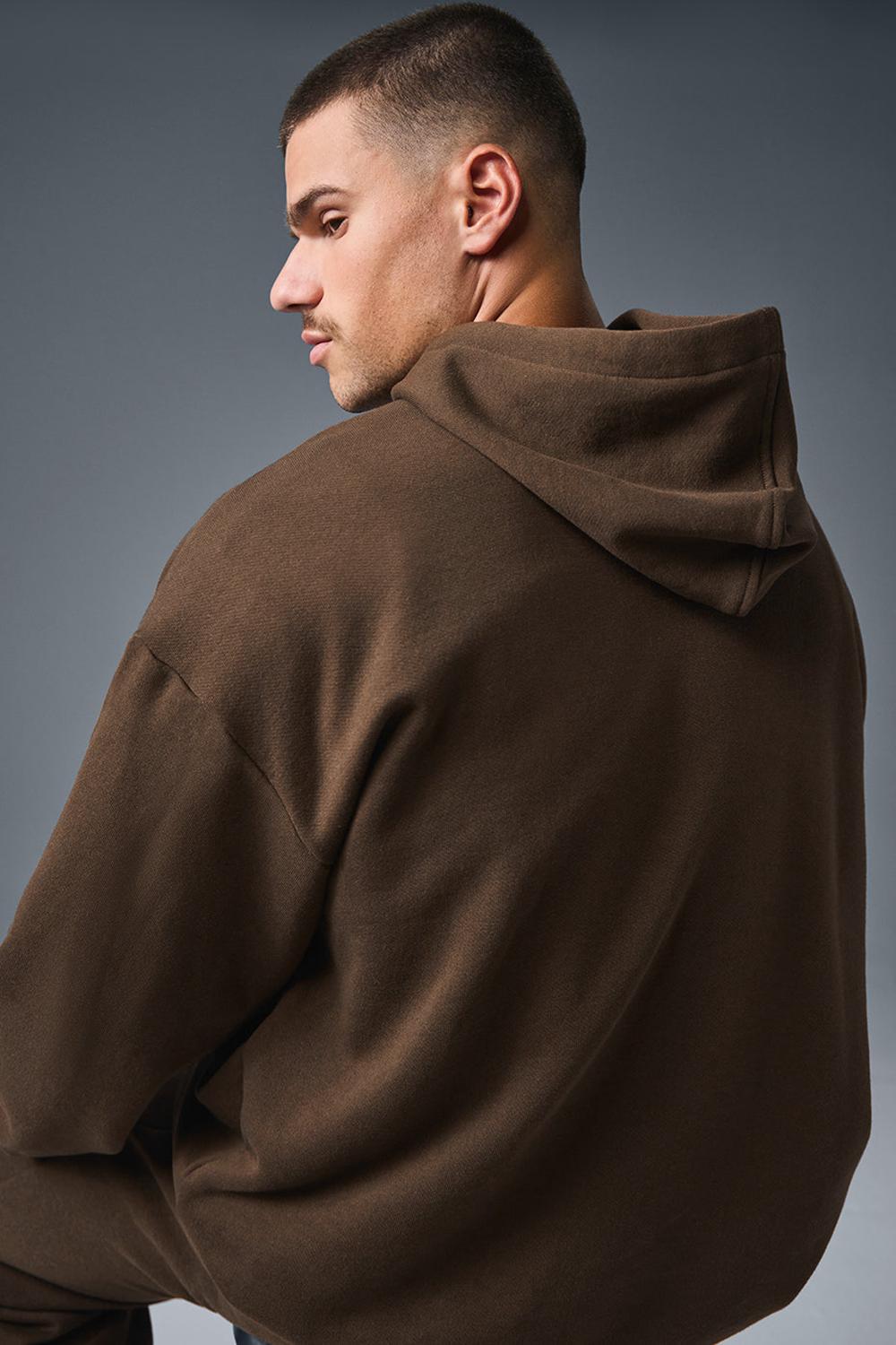 Espresso Men Alo Yoga Accolade Hoodie | Australia  91735-LVXN