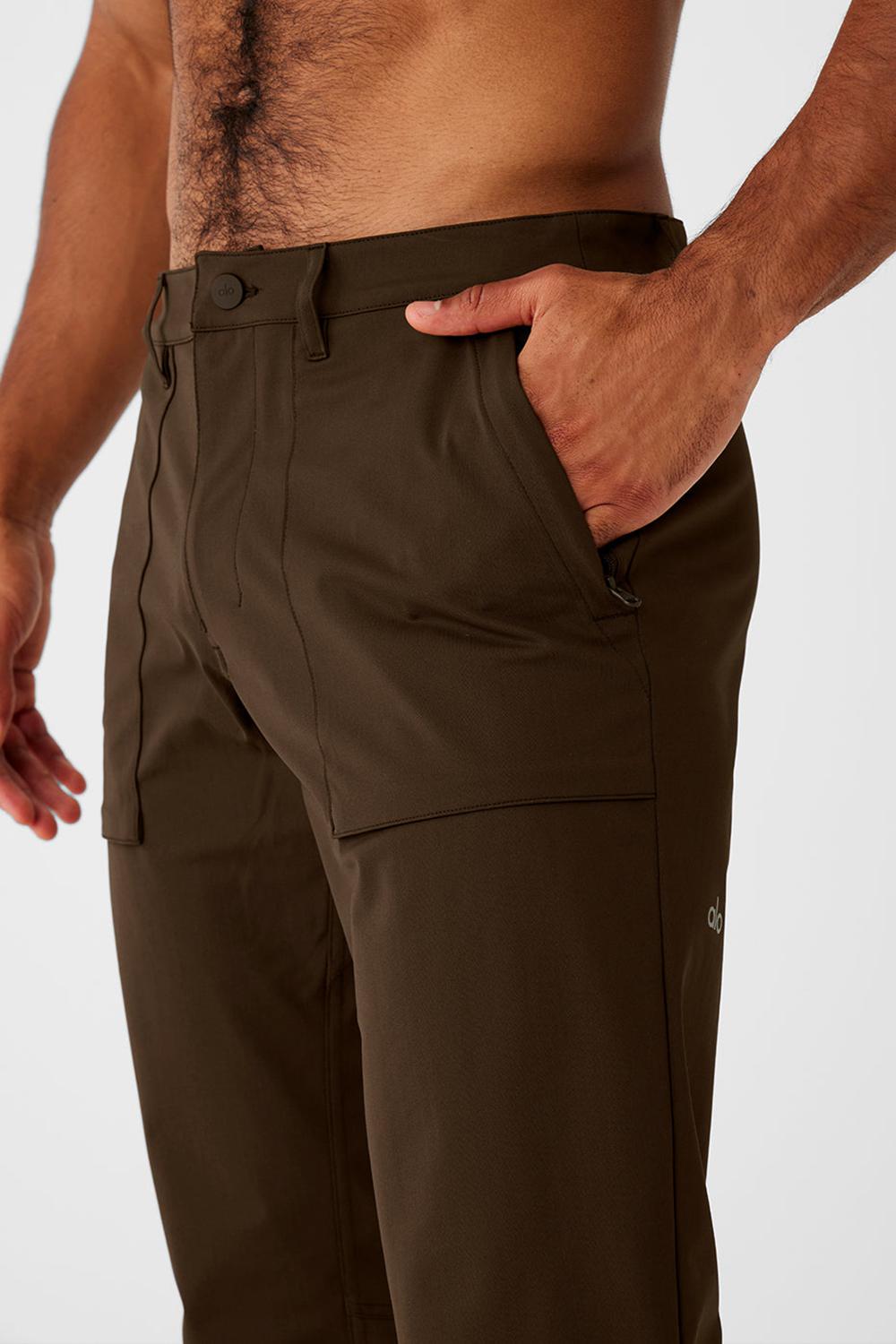 Espresso Men Alo Yoga Block Pant | Australia  29371-ACMQ