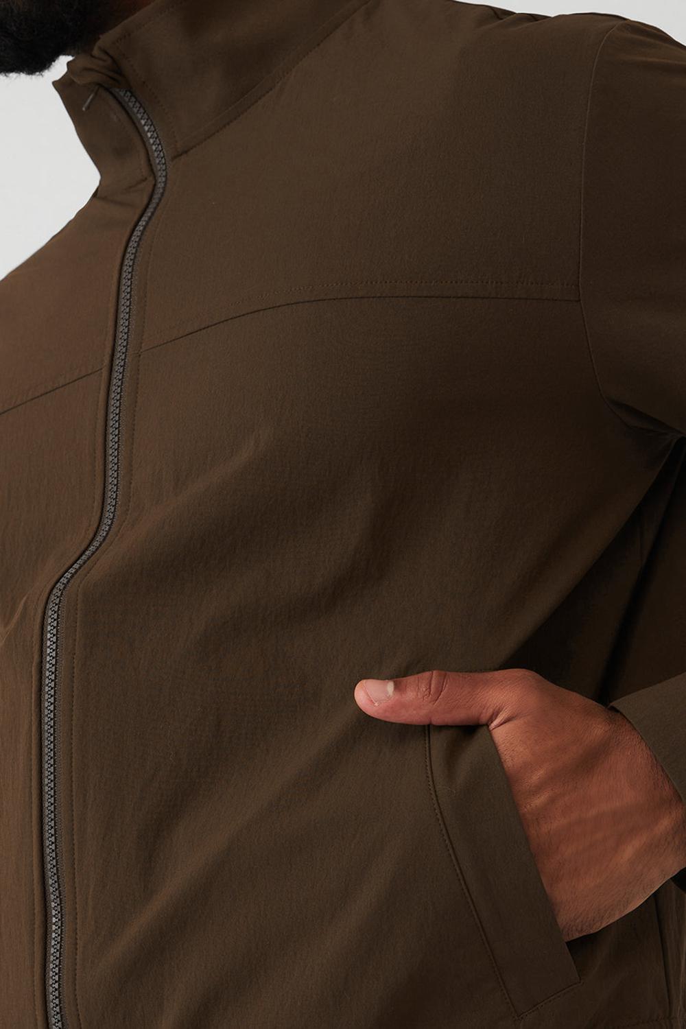 Espresso Men Alo Yoga Co-Op Bomber Bomber Jacket | Australia  06954-FCER