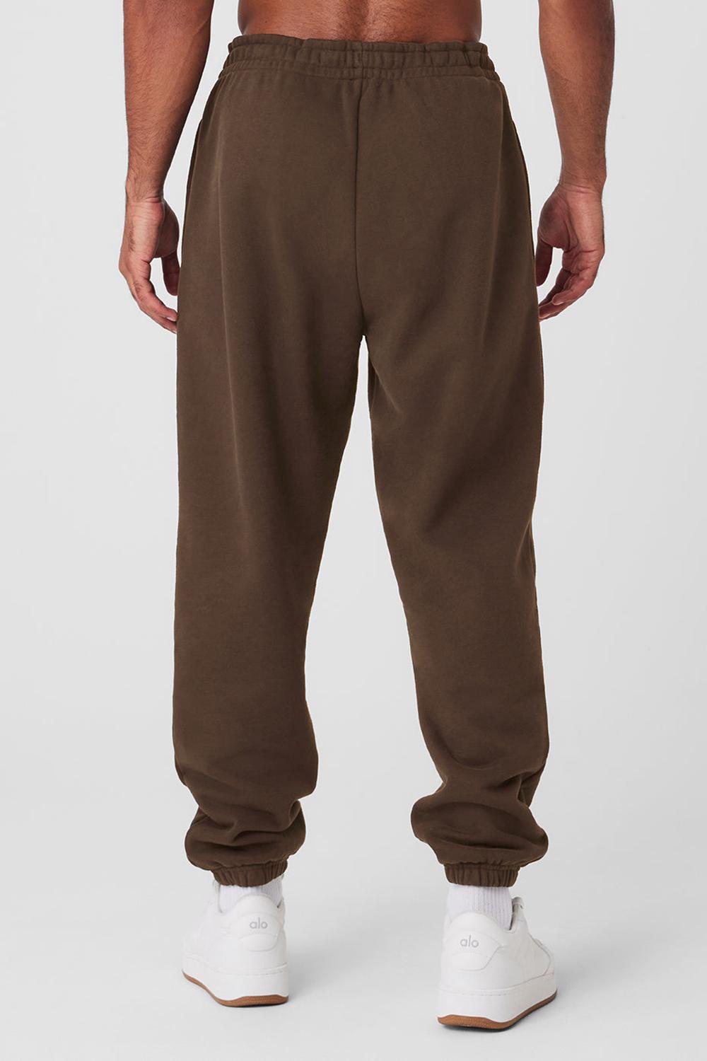 Espresso Men Alo Yoga Cuffed Renown Heavy Weight Sweatpant | Australia  13658-AROC
