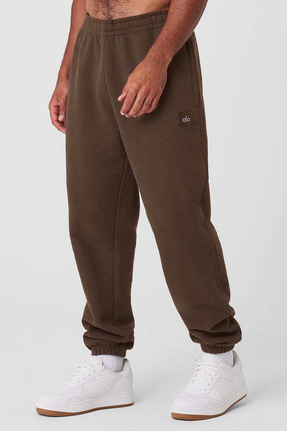 Espresso Men Alo Yoga Cuffed Renown Heavy Weight Sweatpant | Australia  13658-AROC