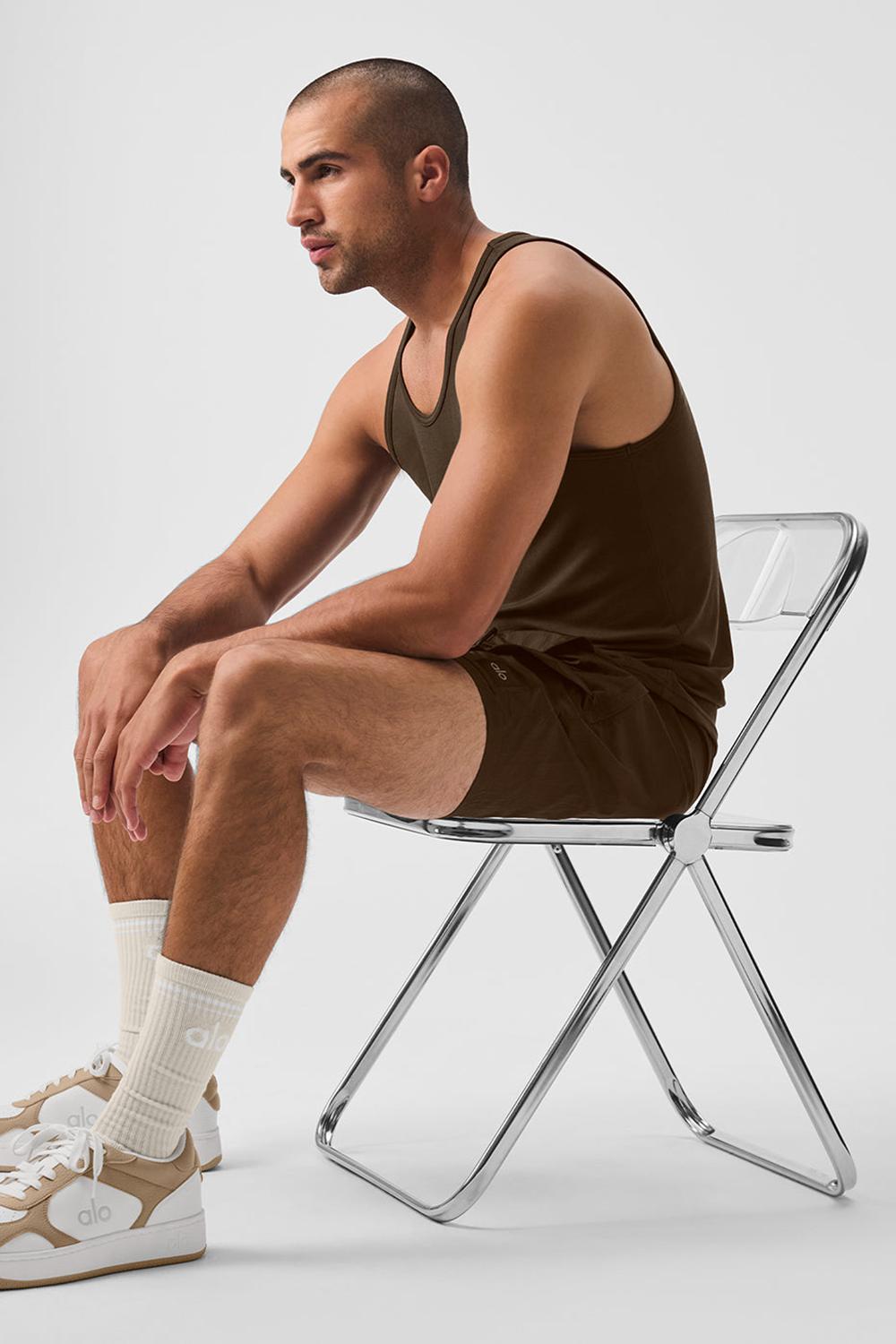 Espresso Men Alo Yoga Everyday Modal Rib Tank | Australia  83174-XMQN