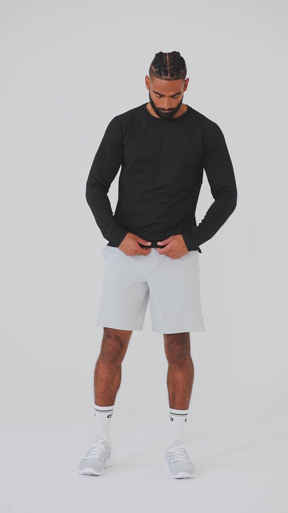 Espresso Men Alo Yoga Idol Long Sleeve Performance Tee | Australia  97238-NFVS