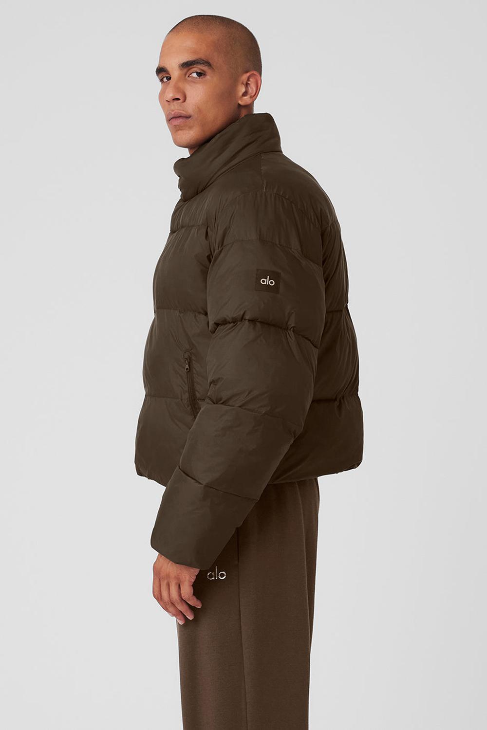 Espresso Men Alo Yoga Platinum Puffer Jacket | Australia  90278-IWRS