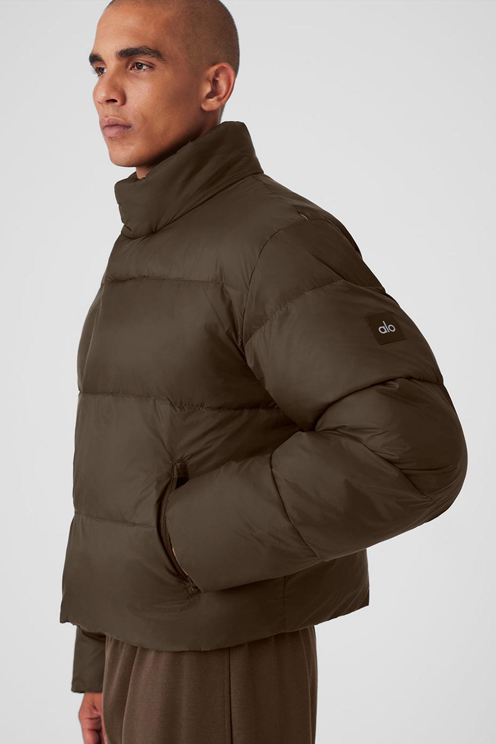 Espresso Men Alo Yoga Platinum Puffer Jacket | Australia  90278-IWRS