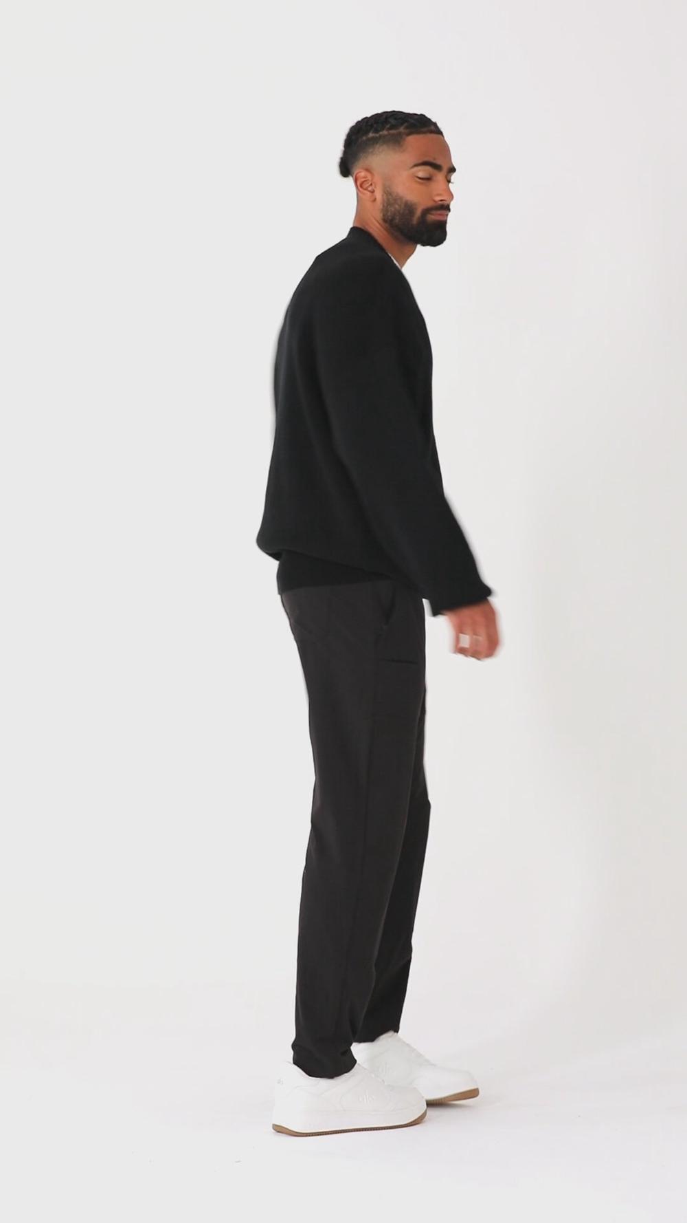 Espresso Men Alo Yoga Scholar Crew Neck Sweater | Australia  23805-FRWB