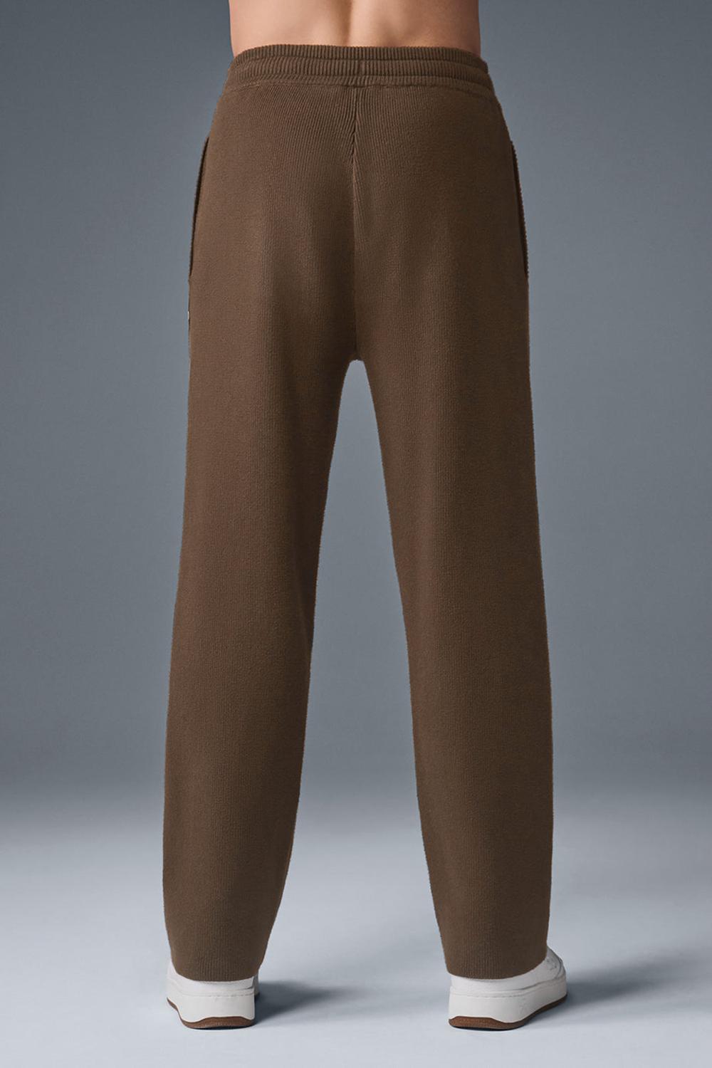 Espresso Men Alo Yoga Scholar Straight Leg Sweatpant | Australia  50476-QJWB