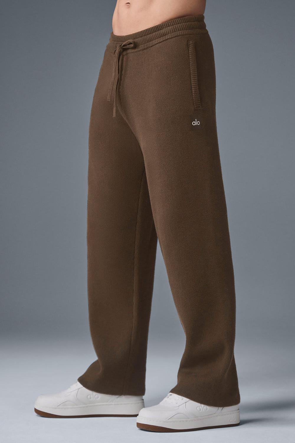 Espresso Men Alo Yoga Scholar Straight Leg Sweatpant | Australia  50476-QJWB