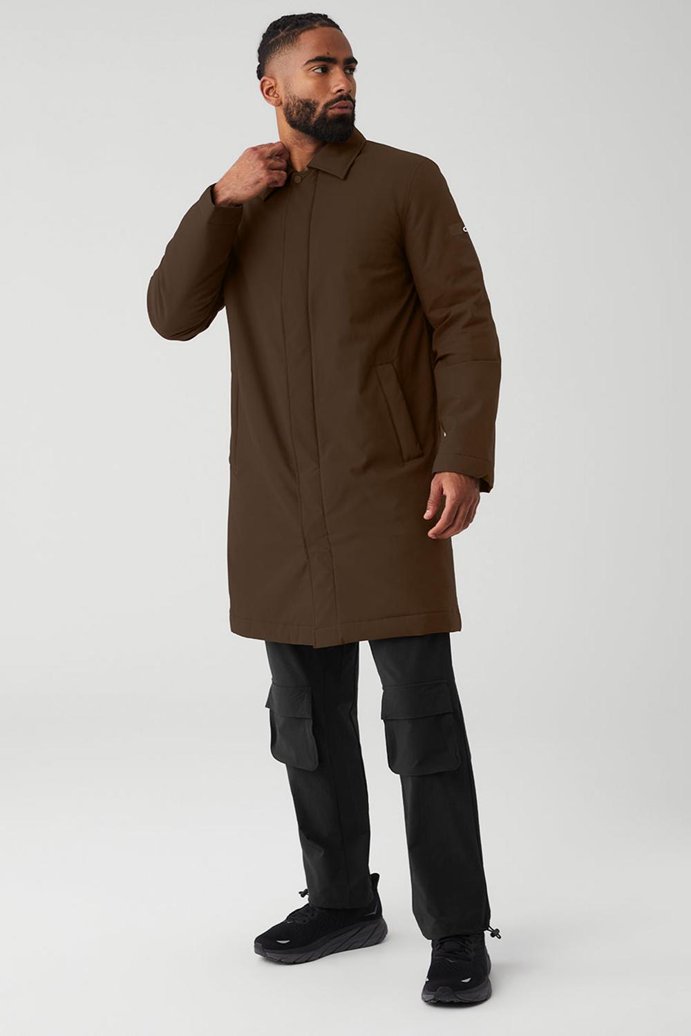 Espresso Men Alo Yoga Signature Overcoat | Australia  97384-ADTS