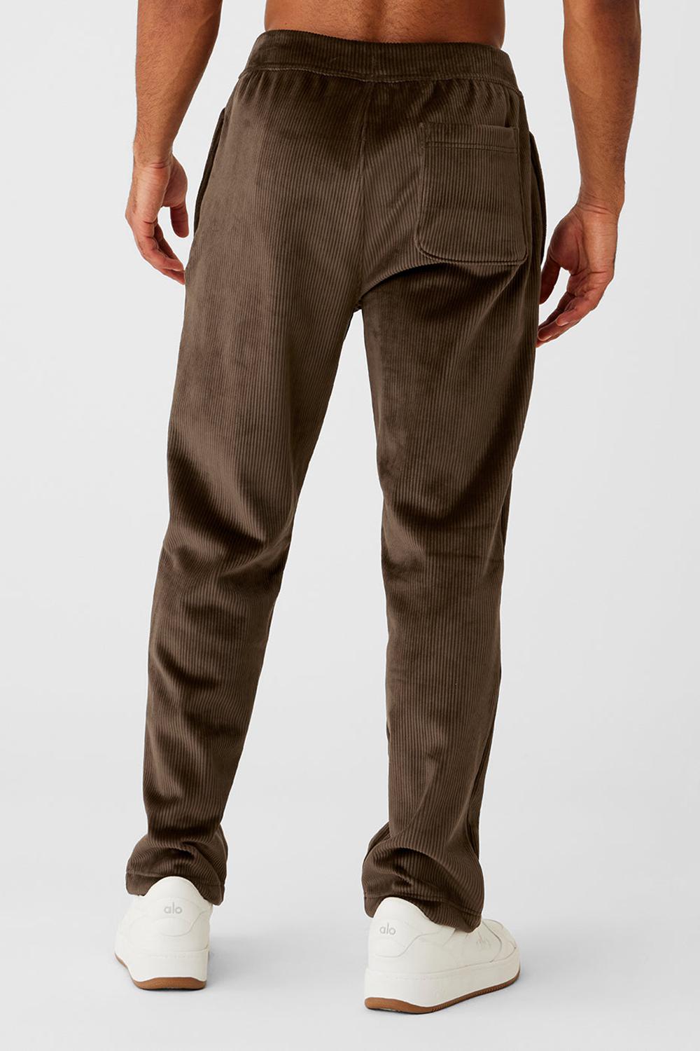 Espresso Men Alo Yoga Velour Baller Pant | Australia  03952-AGZU