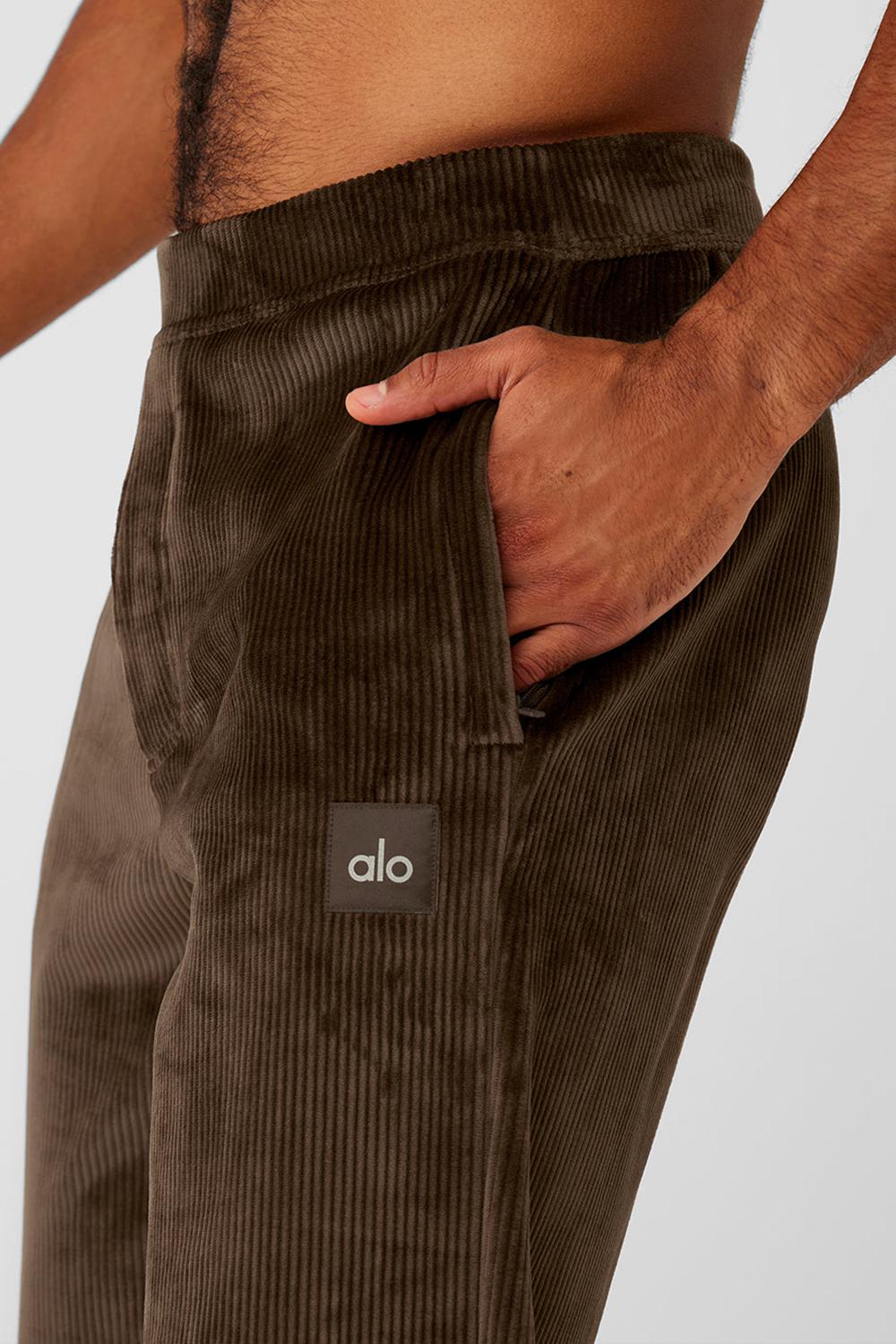 Espresso Men Alo Yoga Velour Baller Pant | Australia  03952-AGZU