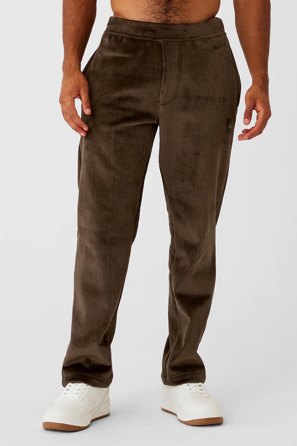 Espresso Men Alo Yoga Velour Baller Pant | Australia  03952-AGZU