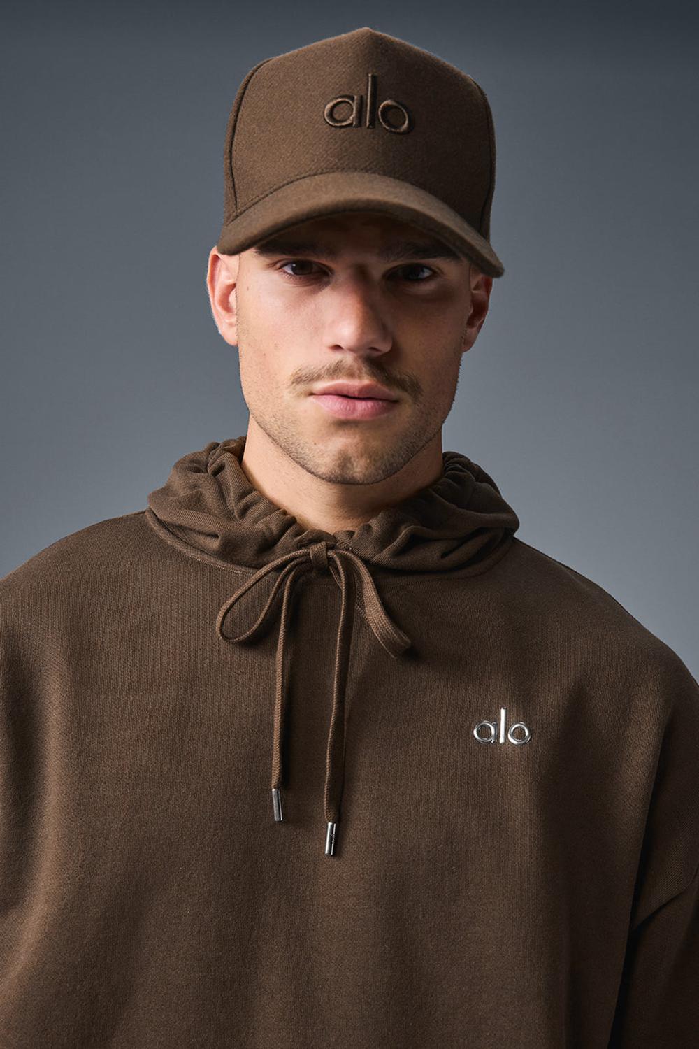 Espresso Men Alo Yoga Wool District Trucker Hat | Australia  19627-MNYW