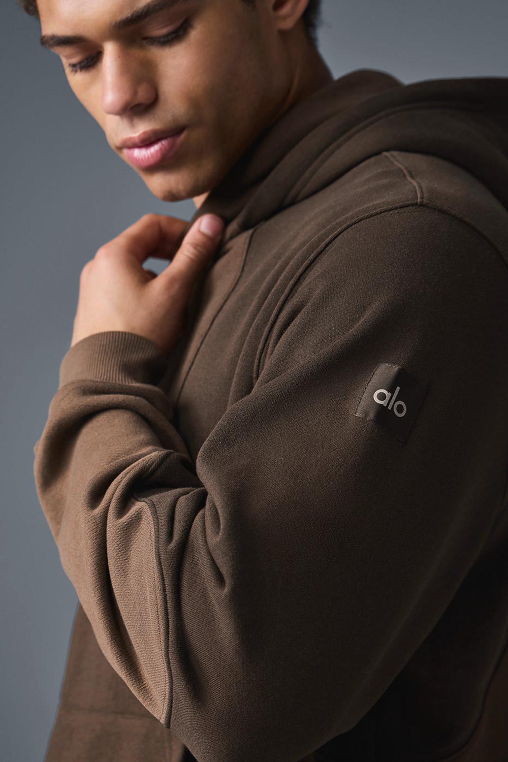 Espresso Tonal Men Alo Yoga Make Waves Hoodie | Australia  34718-SVJN