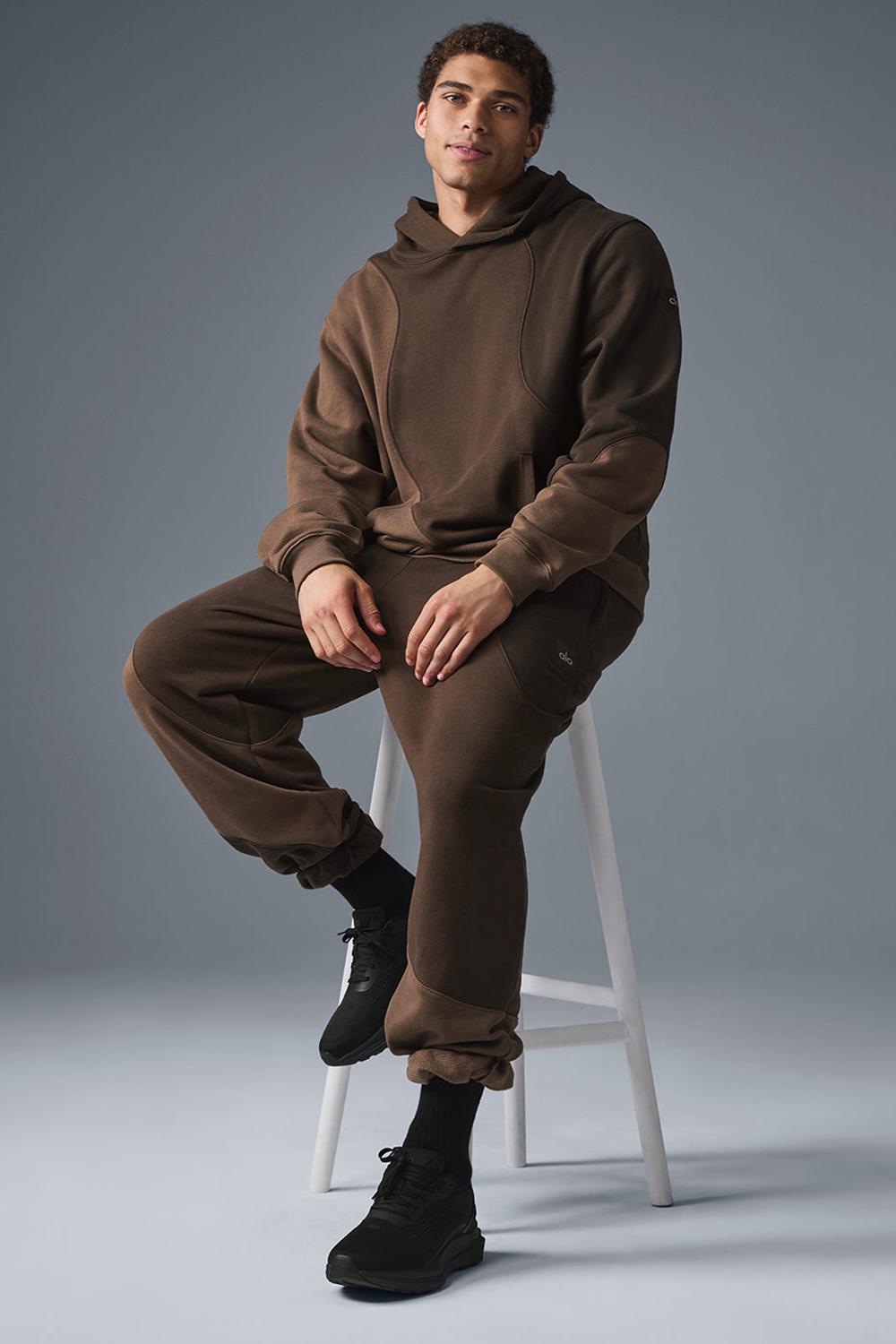 Espresso Tonal Men Alo Yoga Make Waves Hoodie | Australia  34718-SVJN