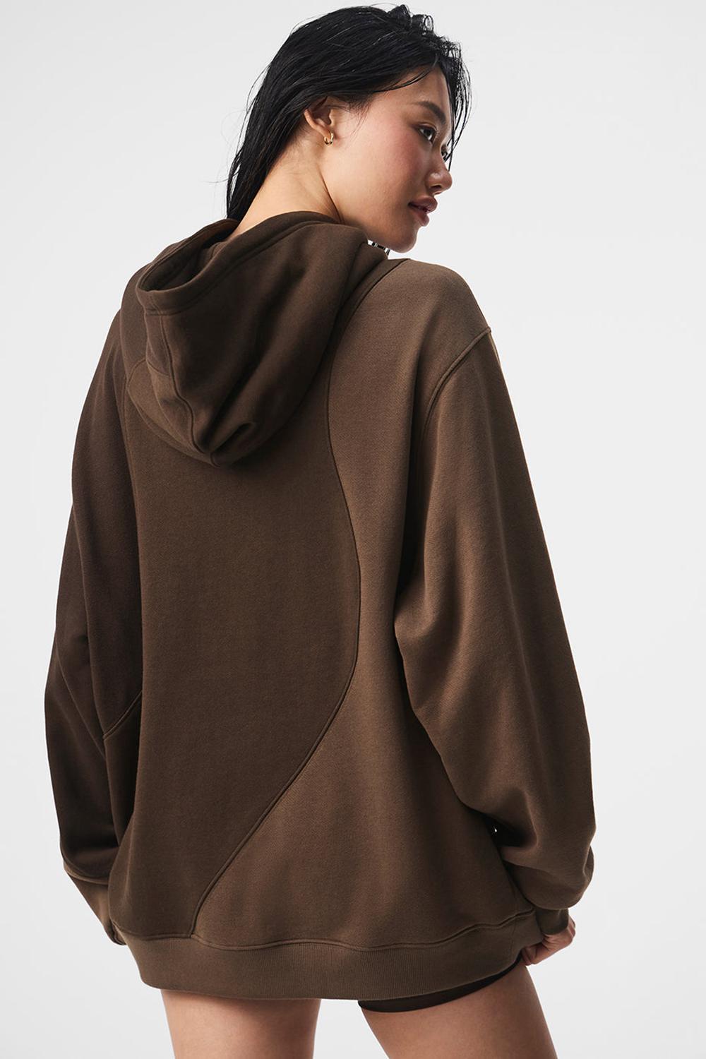 Espresso Tonal Women Alo Yoga Make Waves Hoodie | Australia  41092-APDX