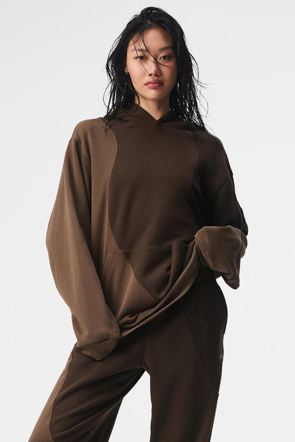 Espresso Tonal Women Alo Yoga Make Waves Hoodie | Australia  41092-APDX