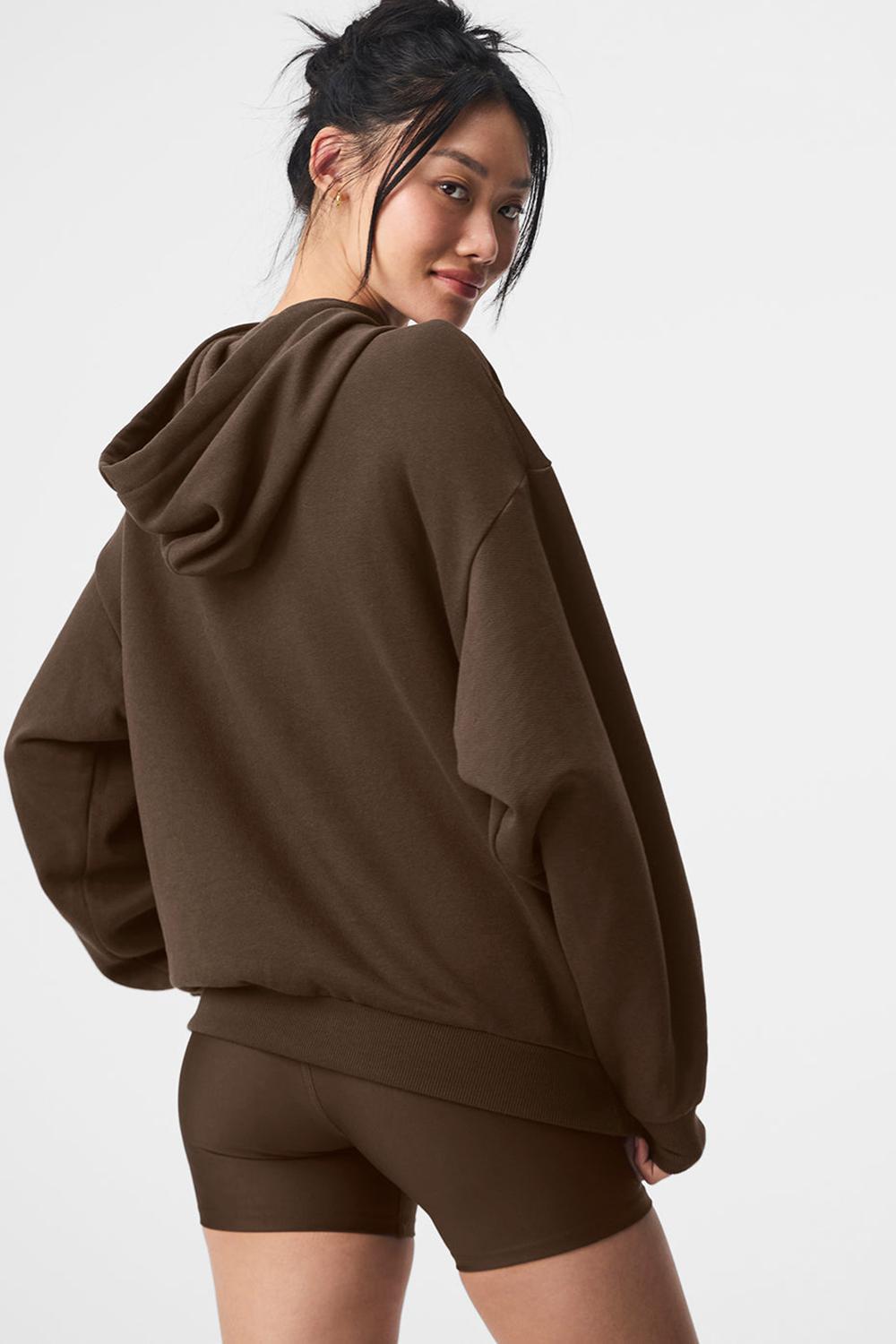 Espresso Women Alo Yoga Accolade Hoodie | Australia  41350-ALPI