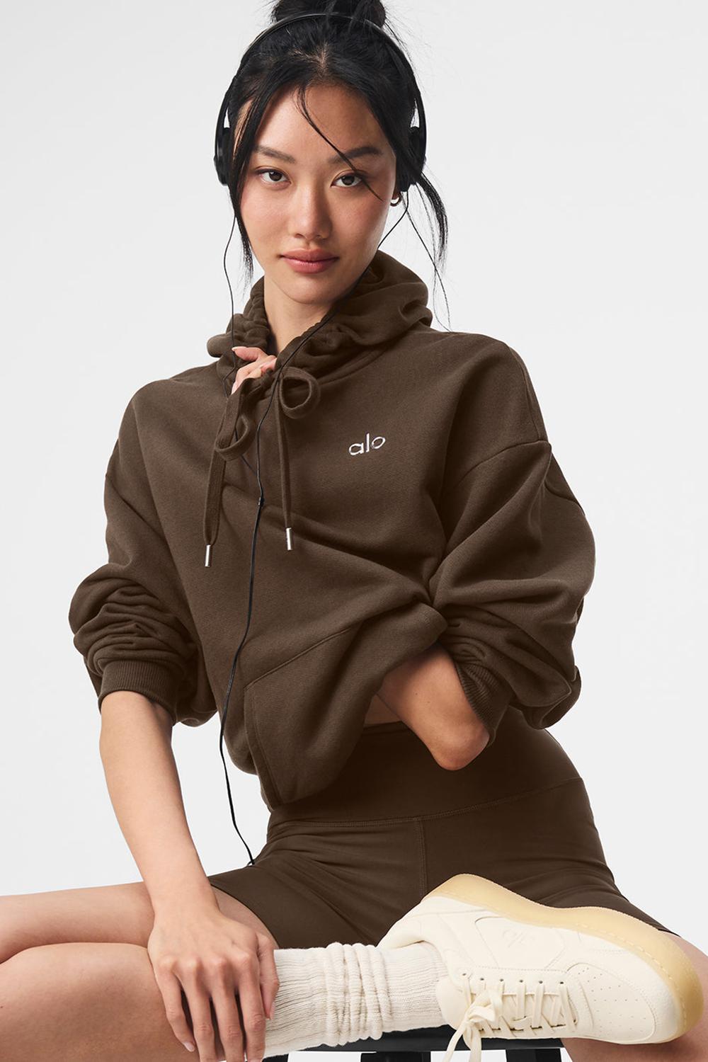 Espresso Women Alo Yoga Accolade Hoodie | Australia  41350-ALPI