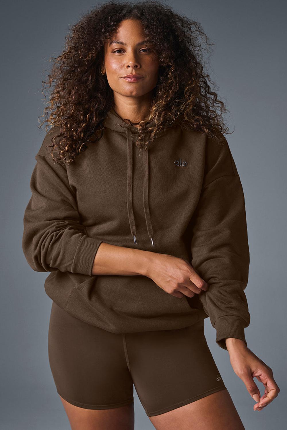 Espresso Women Alo Yoga Accolade Hoodie | Australia  41350-ALPI