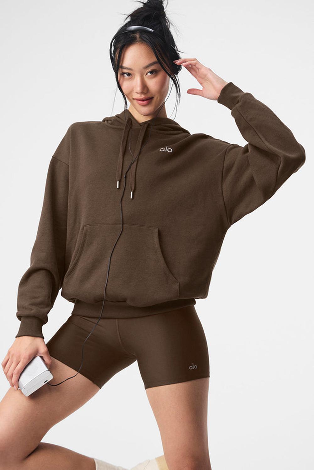 Espresso Women Alo Yoga Accolade Hoodie | Australia  41350-ALPI