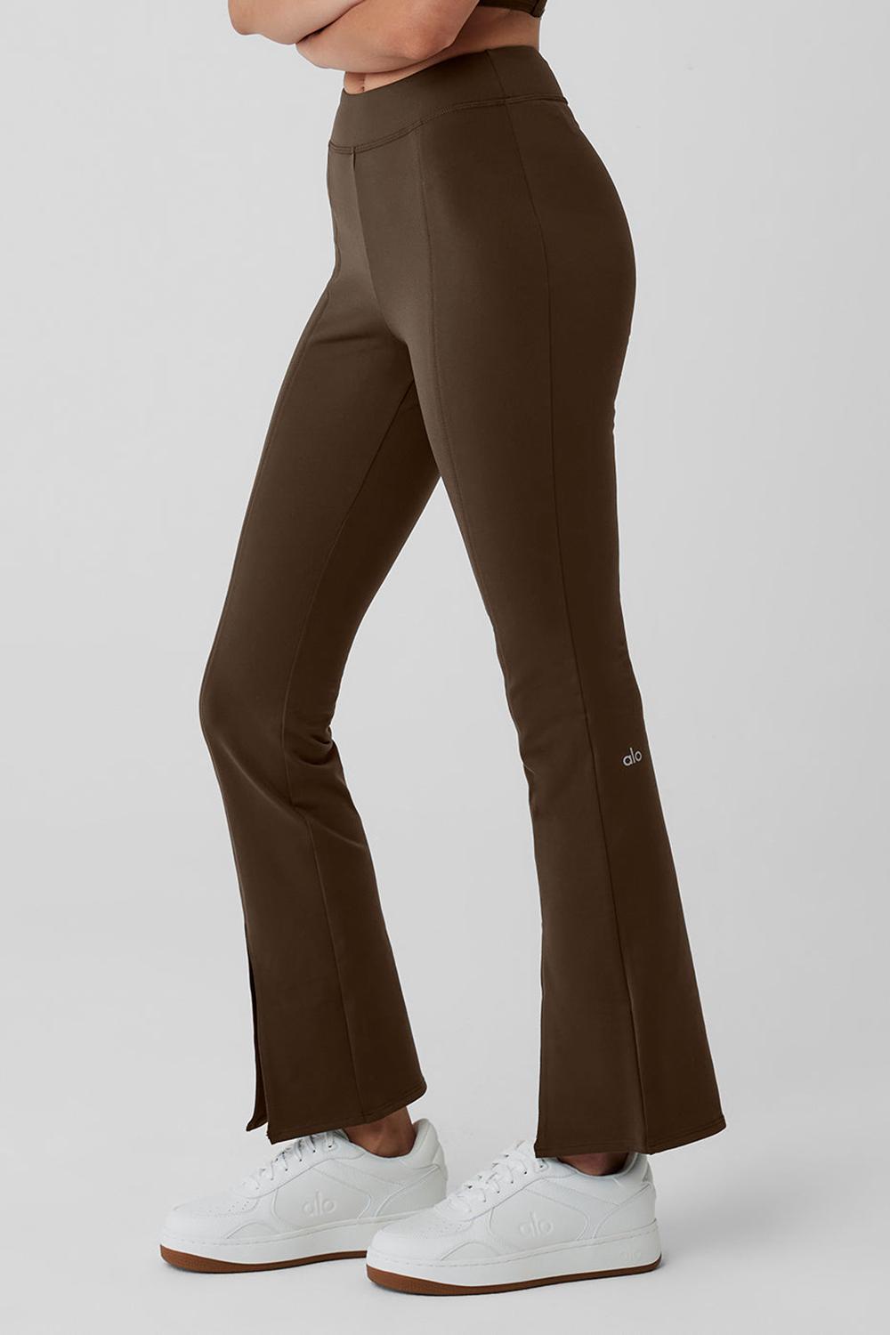Espresso Women Alo Yoga Airbrush High-Waist 7/8 Flutter Legging | Australia  37109-TBKA
