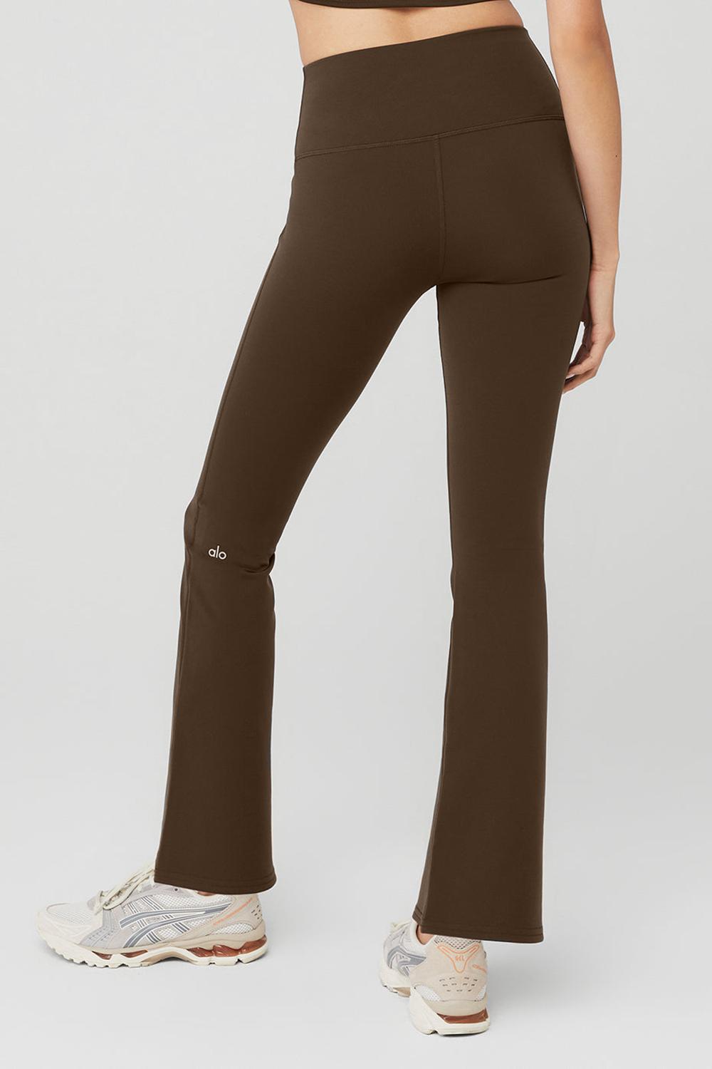 Espresso Women Alo Yoga Airbrush High-Waist 7/8 Bootcut Legging | Australia  65842-YTGQ