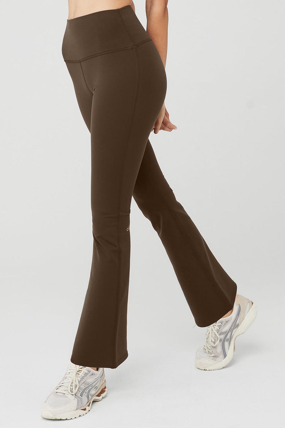Espresso Women Alo Yoga Airbrush High-Waist 7/8 Bootcut Legging | Australia  65842-YTGQ