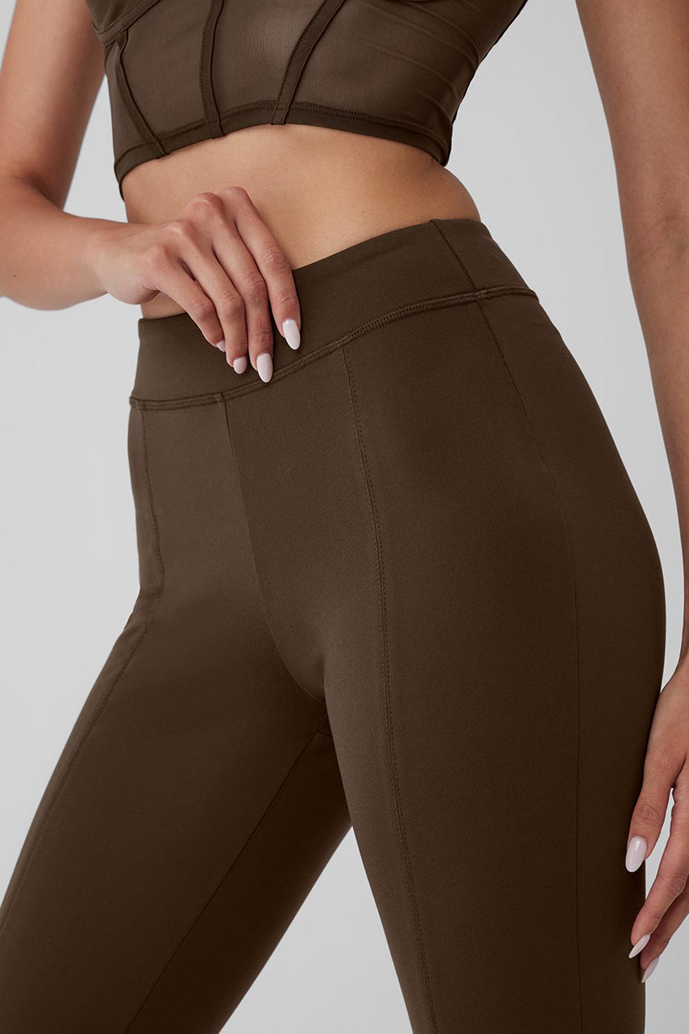 Espresso Women Alo Yoga Airbrush High-Waist Flutter Legging | Australia  27814-SVBA