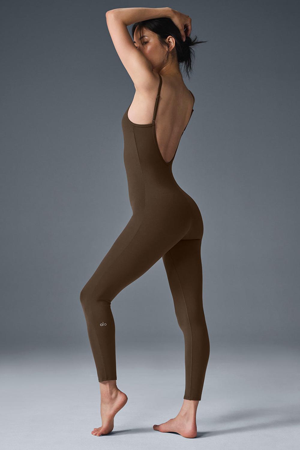 Espresso Women Alo Yoga Airbrush One And Done Onesie | Australia  08216-PVRZ