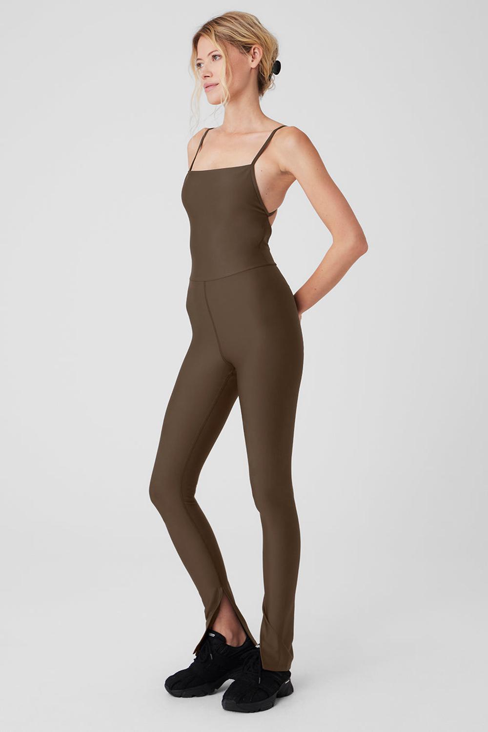 Espresso Women Alo Yoga Airlift Disco Daze Onesie | Australia  14930-LYRC
