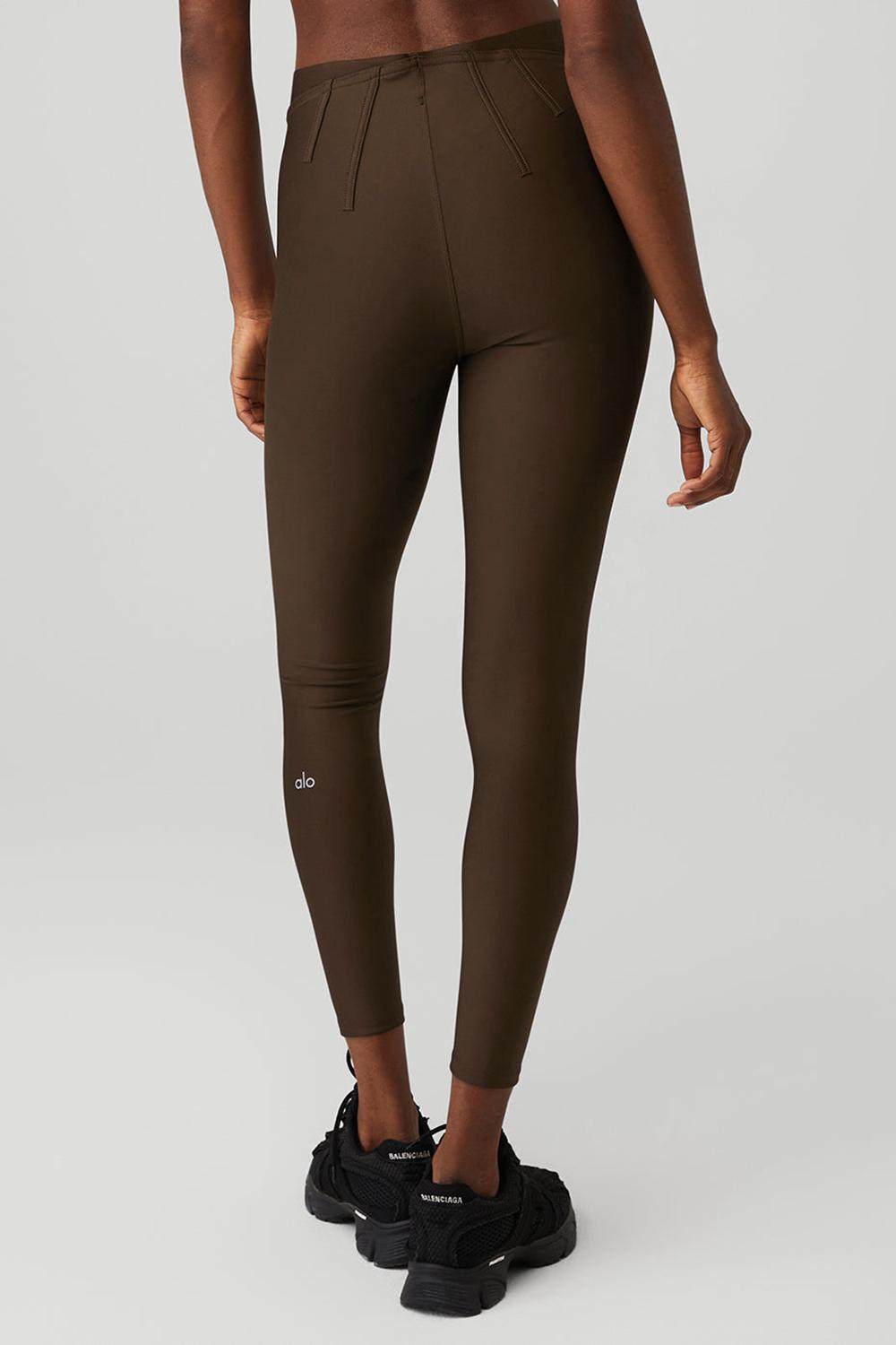 Espresso Women Alo Yoga Airlift High-Waist 7/8 Corset Legging | Australia  61295-DHWO