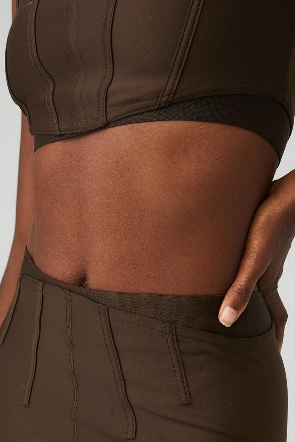 Espresso Women Alo Yoga Airlift High-Waist 7/8 Corset Legging | Australia  61295-DHWO