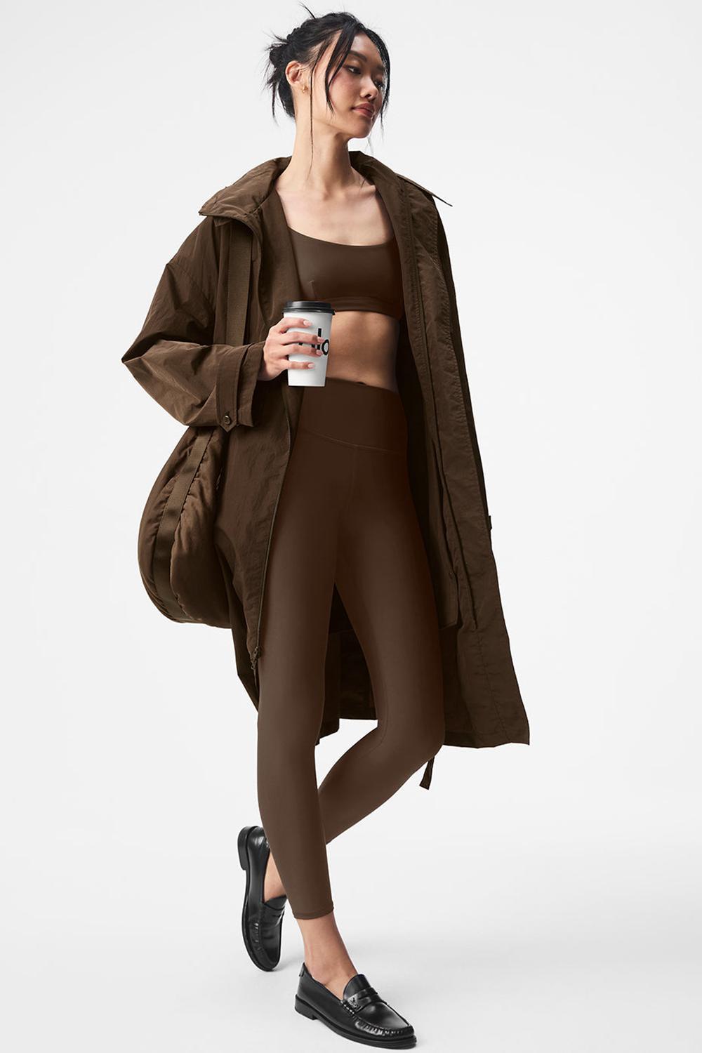 Espresso Women Alo Yoga Crinkle On The Move Trench Coat | Australia  10594-SBCA