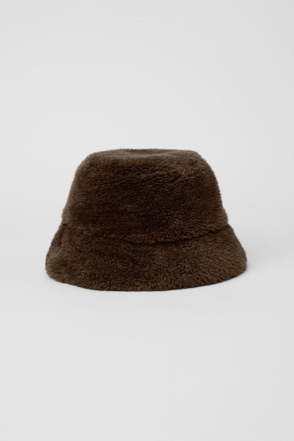 Espresso Women Alo Yoga Foxy Sherpa Bucket Hat | Australia  63109-VICM