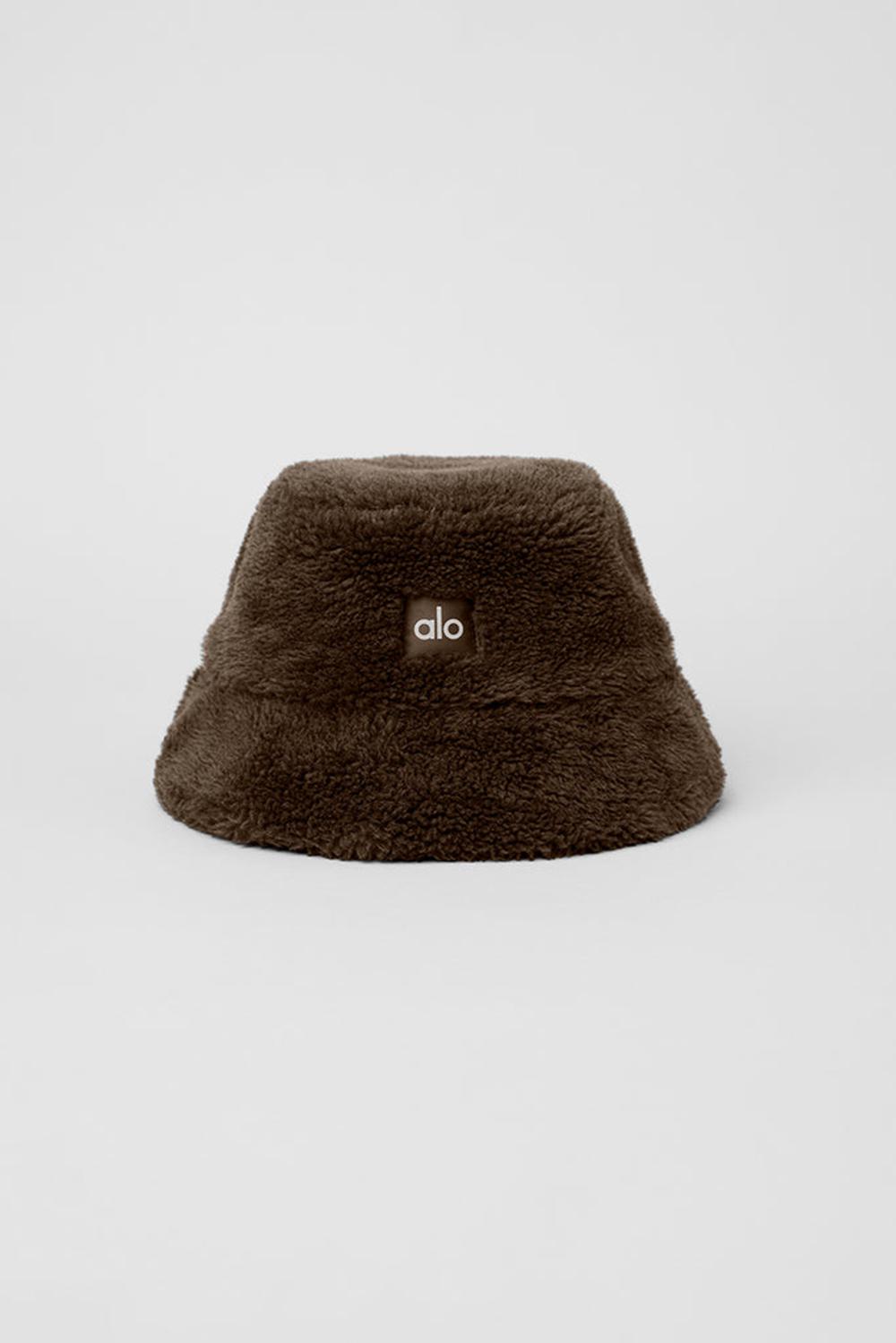 Espresso Women Alo Yoga Foxy Sherpa Bucket Hat | Australia  63109-VICM