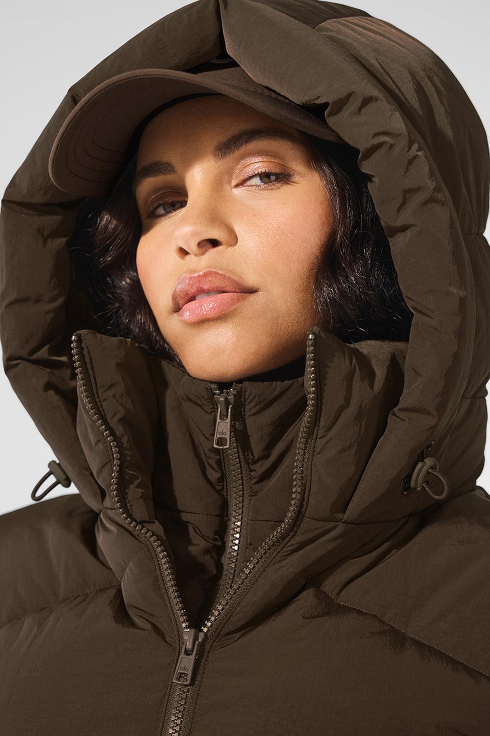Espresso Women Alo Yoga Glacier Puffer Jacket | Australia  06593-LHSO
