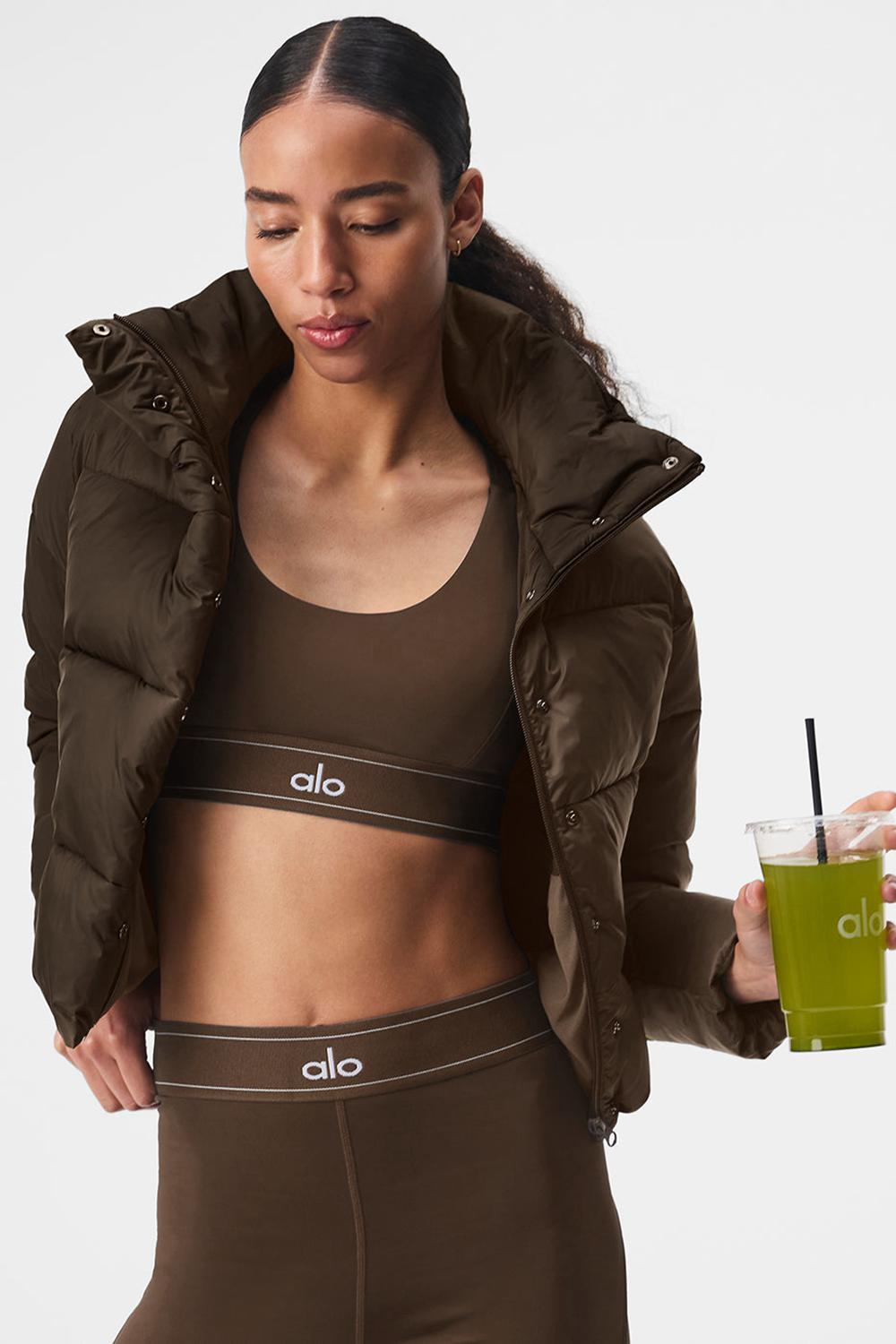 Espresso Women Alo Yoga Gold Rush Puffer Jacket | Australia  34951-PCLR