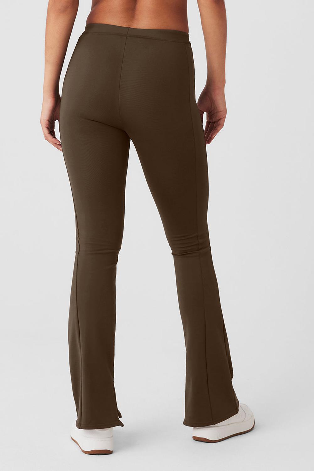 Espresso Women Alo Yoga High-Waist 7/8 Zip It Flare Legging | Australia  46801-VBWX
