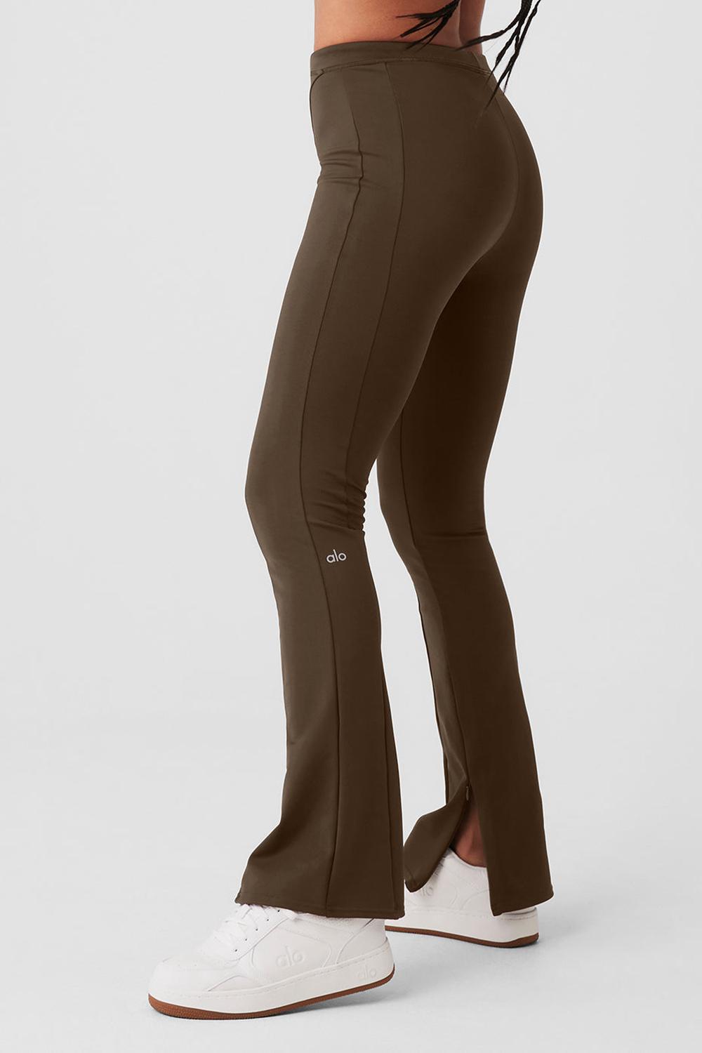 Espresso Women Alo Yoga High-Waist 7/8 Zip It Flare Legging | Australia  46801-VBWX