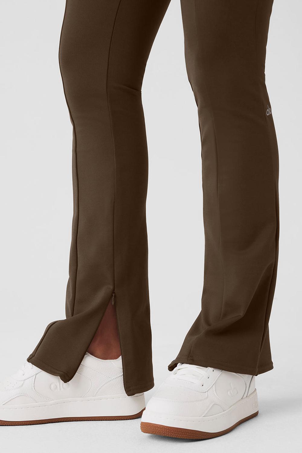Espresso Women Alo Yoga High-Waist 7/8 Zip It Flare Legging | Australia  46801-VBWX