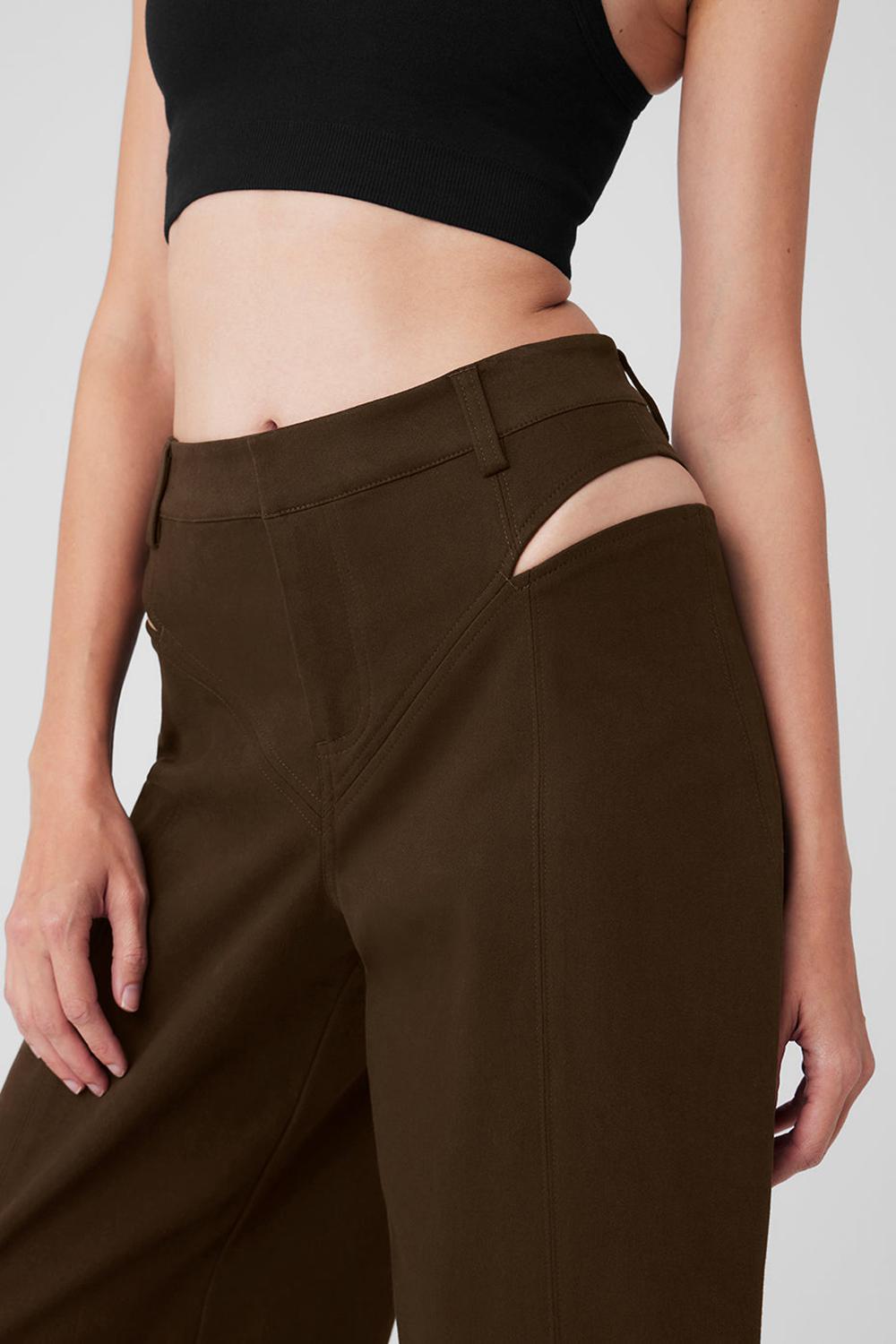 Espresso Women Alo Yoga High-Waist Risk Taker Pant | Australia  84592-MIBZ
