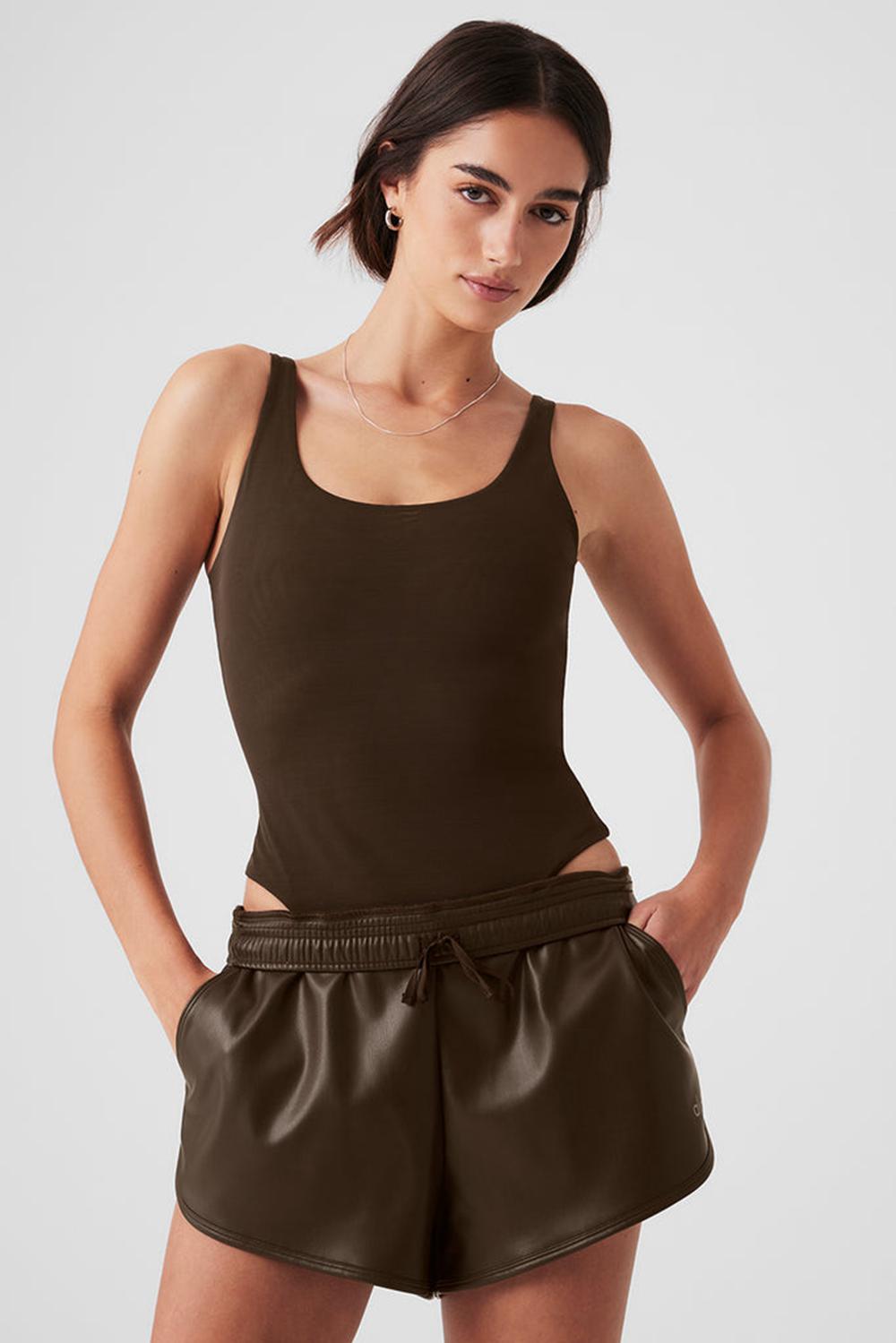 Espresso Women Alo Yoga Mesh Sheer Illusion Bodysuit | Australia  83296-DEPF