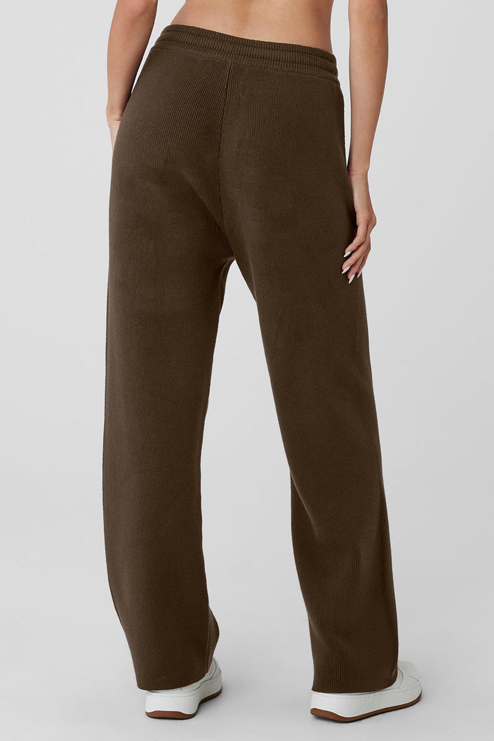 Espresso Women Alo Yoga Scholar Straight Leg Sweatpant | Australia  73406-JZWF
