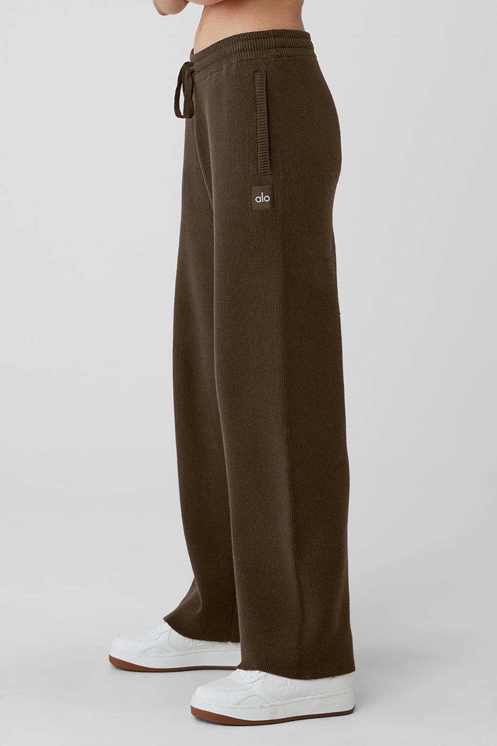 Espresso Women Alo Yoga Scholar Straight Leg Sweatpant | Australia  73406-JZWF