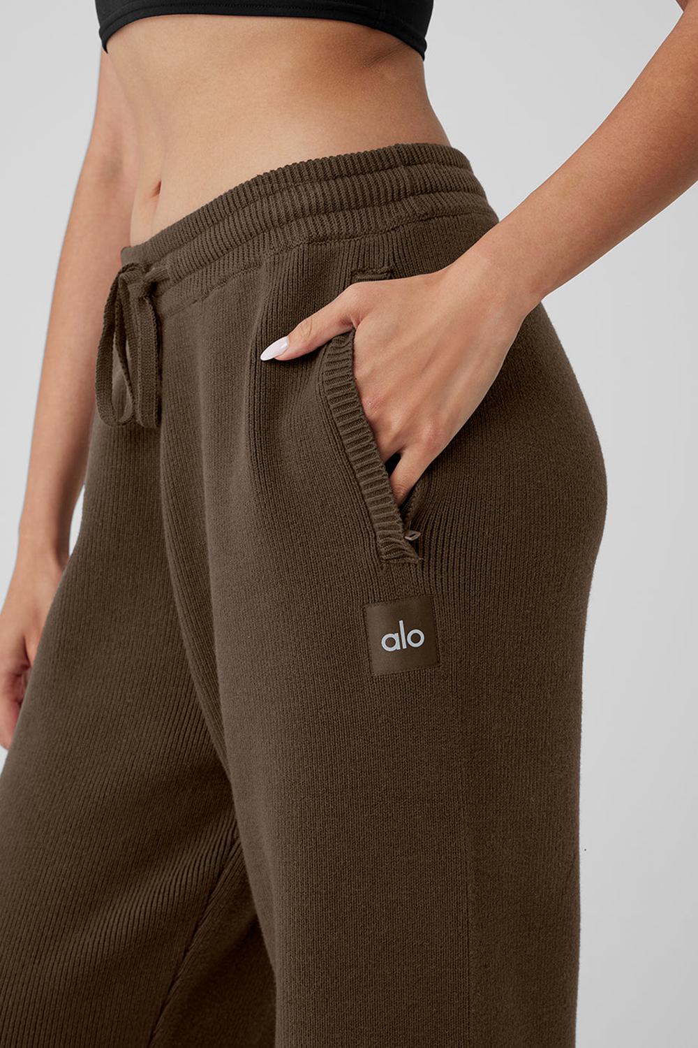 Espresso Women Alo Yoga Scholar Straight Leg Sweatpant | Australia  73406-JZWF