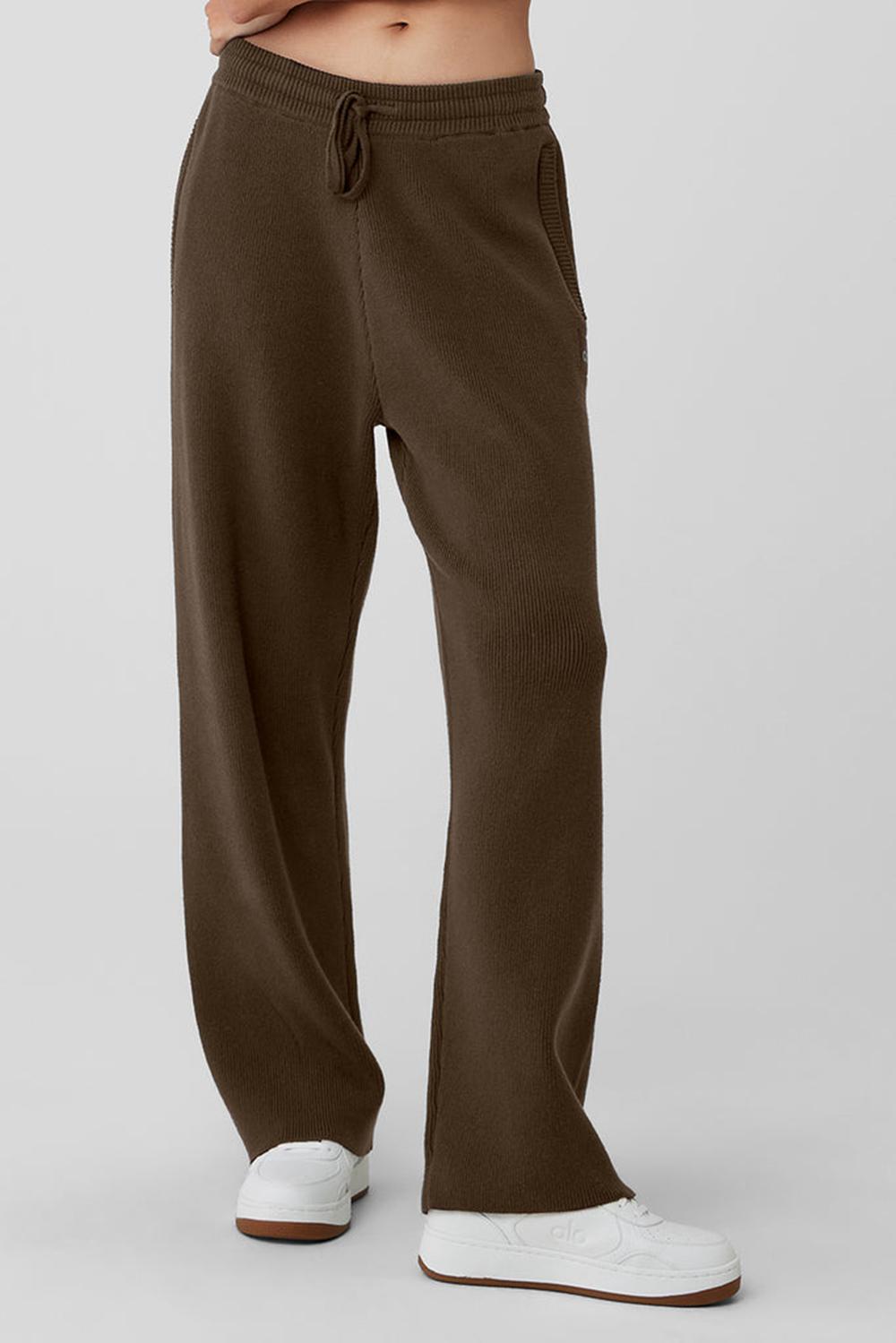 Espresso Women Alo Yoga Scholar Straight Leg Sweatpant | Australia  73406-JZWF