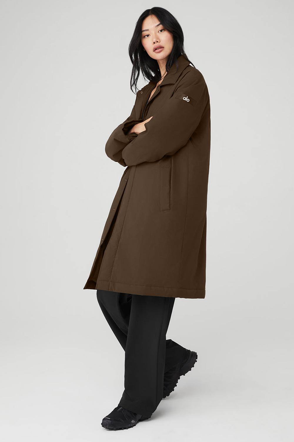 Espresso Women Alo Yoga Signature Overcoat | Australia  89467-KWSV