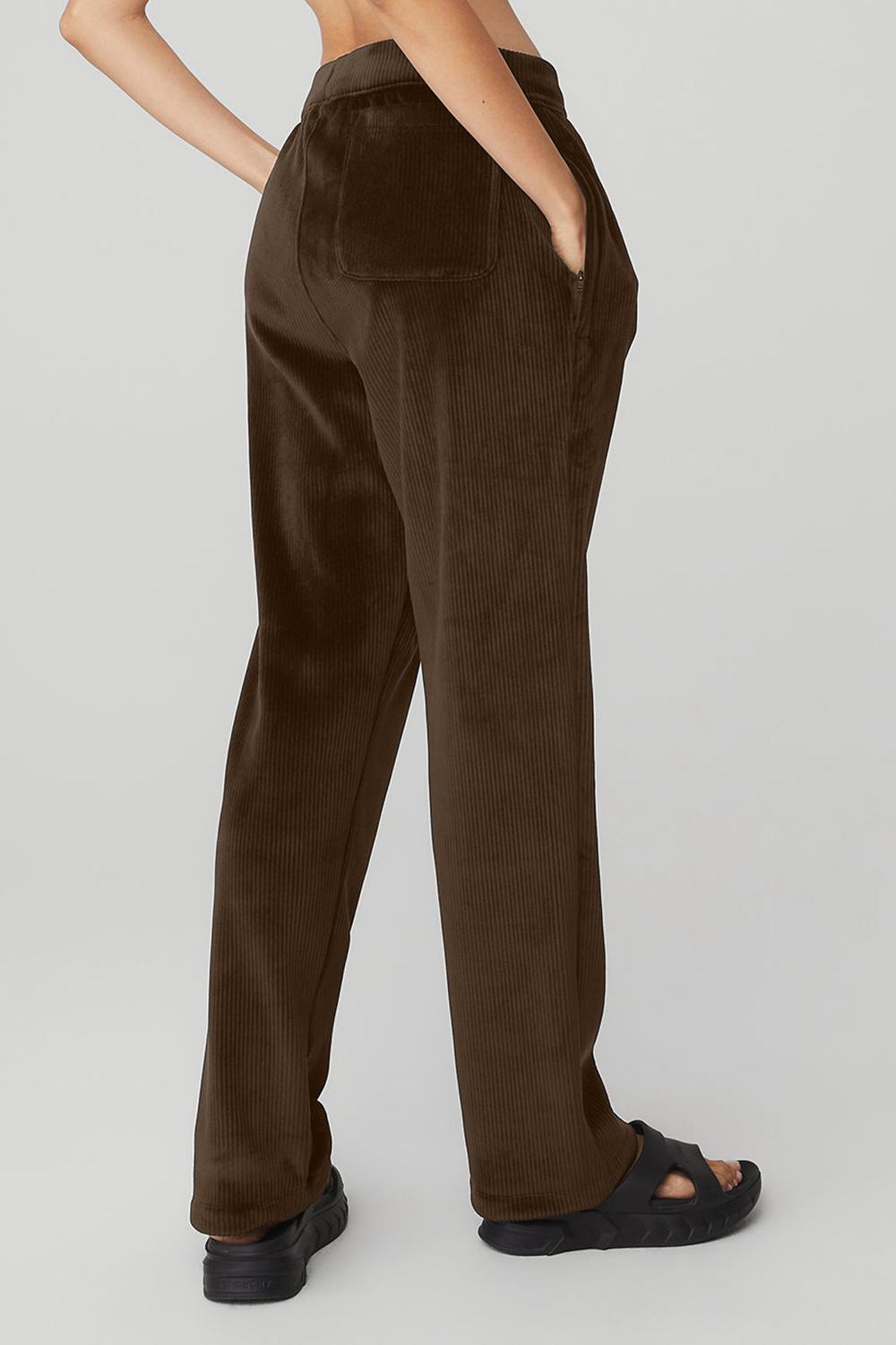 Espresso Women Alo Yoga Velour Baller Pant | Australia  86947-DQKE