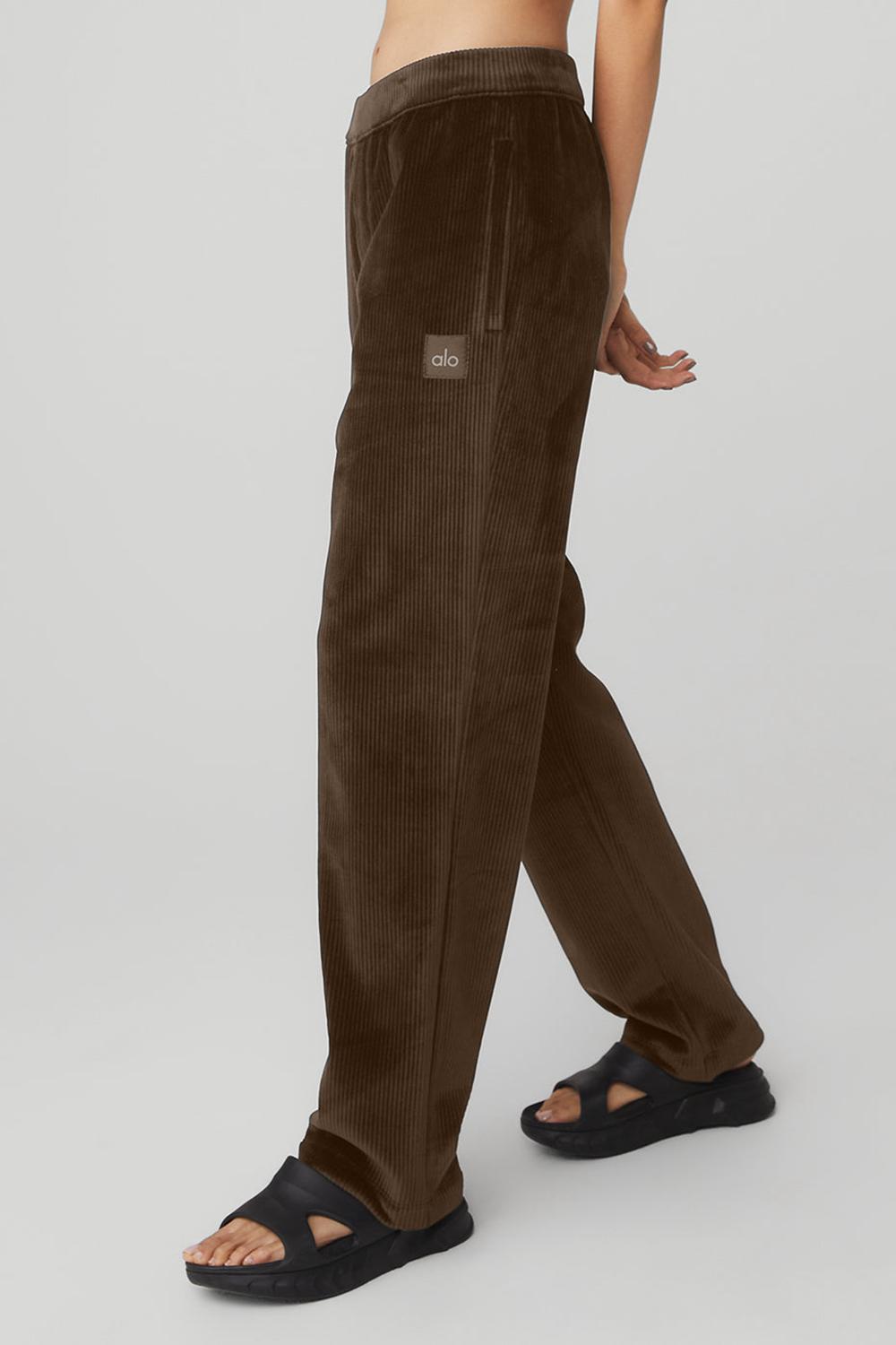 Espresso Women Alo Yoga Velour Baller Pant | Australia  86947-DQKE